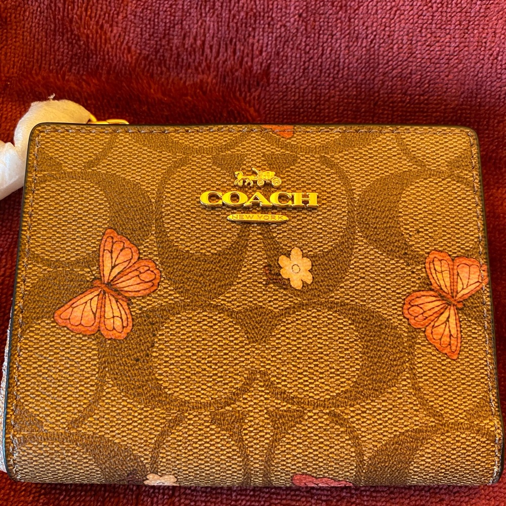 Coach signature butterfly mini wallet